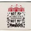 HOWDOUDO Howdoudo Funny Gifts For Women | Not My Circus Not My Monkeys | From Game Of Thrones Inspired Funny Novelty Gift For Women Unique Gifts Ideas For Her Friends Girls Girlfriend Toiletry Bag For Women | Coin Purses & Pouches