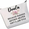 JXGZSO Jxgzso Doula Thank You Gift Doula Gift Doula Because Badass Mother Helper Isn'T A Job Title Travel Bag With Zipper (Job Title Bag) | Coin Purses & Pouches