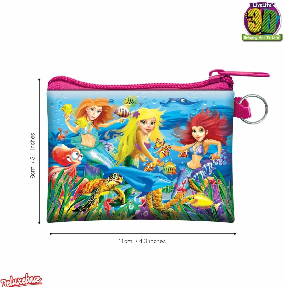 3D Live Life 3D Livelife Coin Purse - Mermaid Magic From Deluxebase. Lenticular 3D Ocean Purse. Cash, Coin And Card Holder With Secure Zipper Featuring Artwork Licensed From Renowned Michael Searle | Coin Purses & Pouches