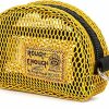 RE ROUGH ENOUGH Rough Enough Small Coin Purse Pouch Card Holder Wallet With Zipper Clip For Women Men In Golden Yellow Mesh | Coin Purses & Pouches