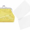 Generic Benepoint Sequin Coin Purse, Mini Purse Change Purse Coin Pouch With Kiss Clasp Lock& 2 Clear Credit Card Holders, Nylon Bag Small Pouches For Purse Coin Wallet For Women (Golden) | Coin Purses & Pouches