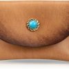 LETEULO Leather Coin Purse Mini Coin Pouch Retro Change Holder Wallet For Men & Women (Fl Brown) | Coin Purses & Pouches