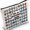 WZMPA Wzmpa Us National Parks Travel Cosmetic Bag National Park Trip Gift Take Me To National Park Zipper Pouch Bag National Park Merchandise (Take National Park) | Coin Purses & Pouches